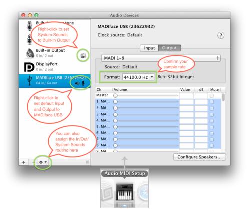 Audio MIDI Setup window