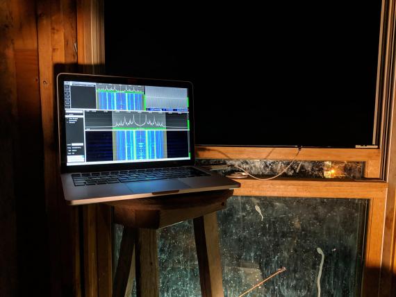 NOAA 14 transmission recording using Cubic SDR, captured at The Wassaic Project in NY during the eTextile Spring Break event