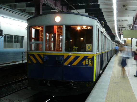 A Line: original 1913 car of subway line A, Buenos Aires