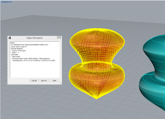 Results of "what" command for mesh