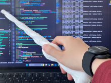 Using IMU-based motion recognition, Python pipelines, and real-time integration with TouchDesigner and SuperCollider, I designed a wand interface that lets users cast spells through gestures while experiencing synchronized visuals, sounds, and tactile feedback.
