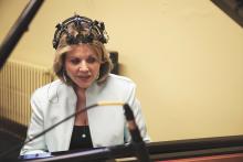 Renée Fleming at Art+Brain Lab, photo by Max Weinstein-Bacal