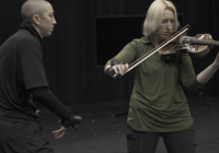 Performers Ashley Menestrina and Ewa Trębacz during the Research Lab