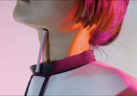 Detail of linear actuator moving the performer's head.